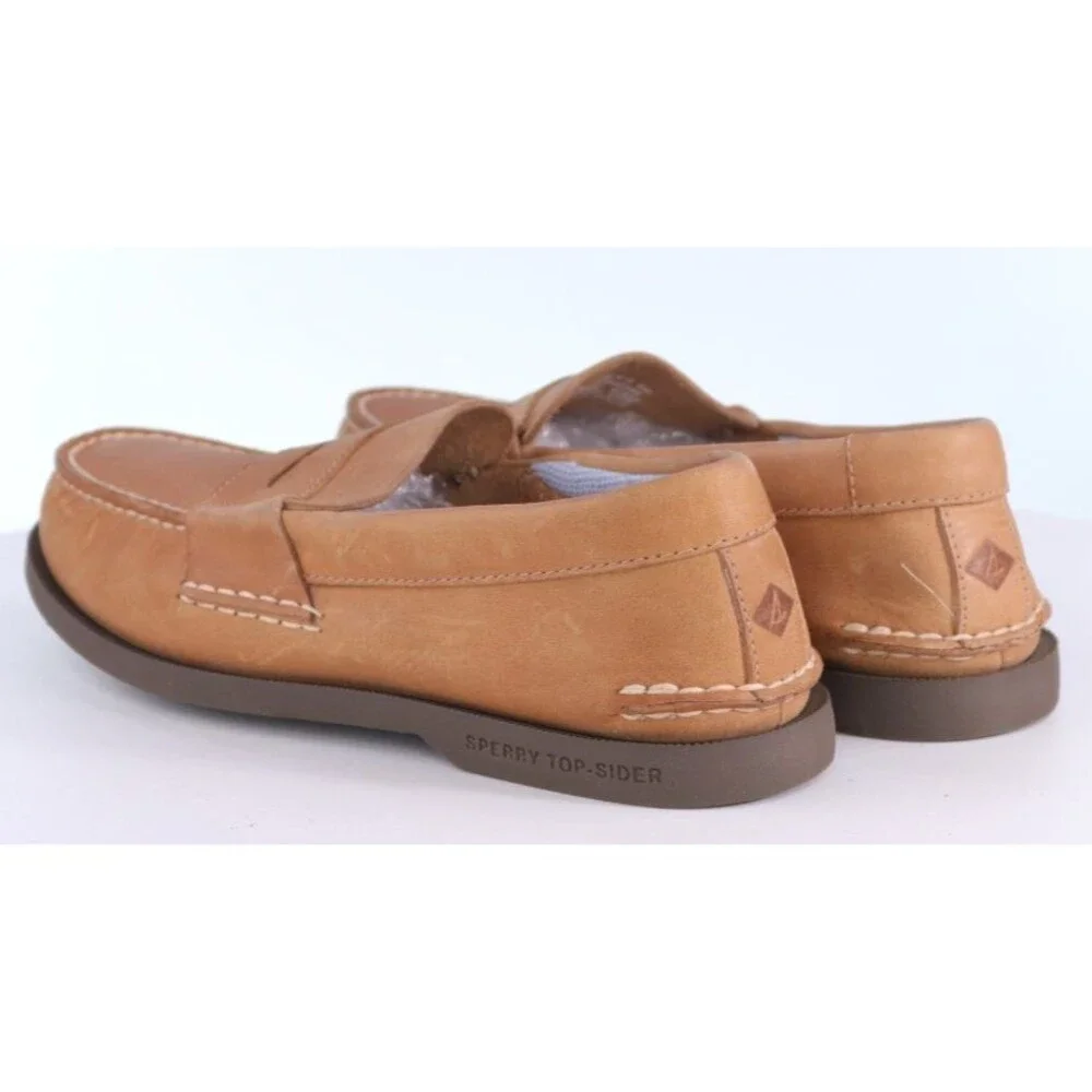 Sperry Top Sider Men's Penny Loafers Boat Shoes Size 8 M Leather Tan